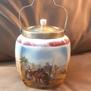 Antique Biscuit Barrel Arab style 1930s
